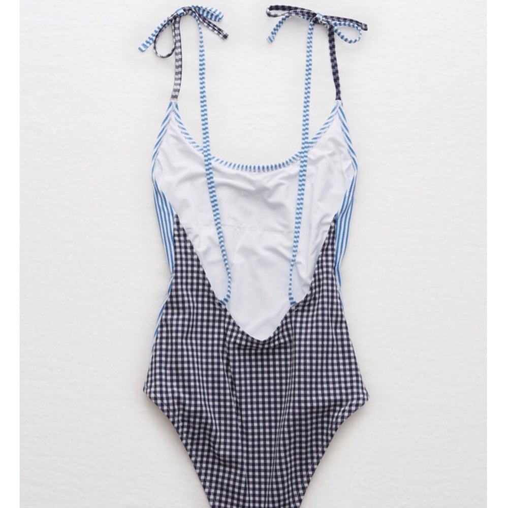 NWT Aerie Seersucker one piece. Size Small LONG.